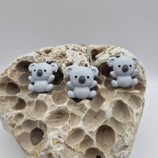 Pendientes y/o Collar Koala de la Suerte