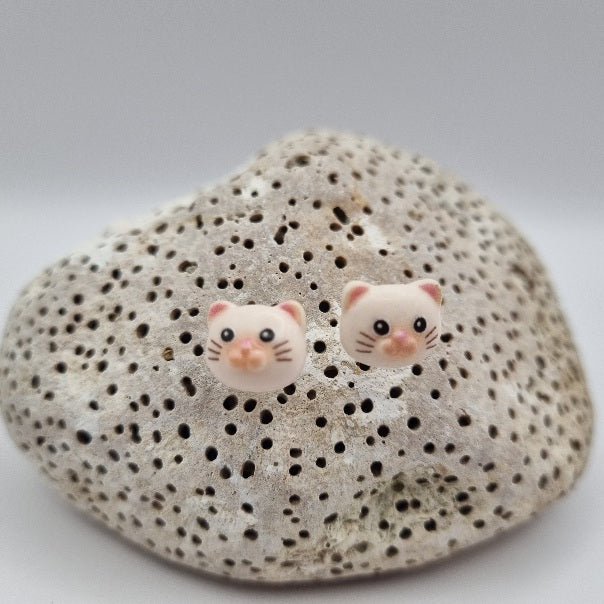 Pendientes de Botón Carita de Gatitos