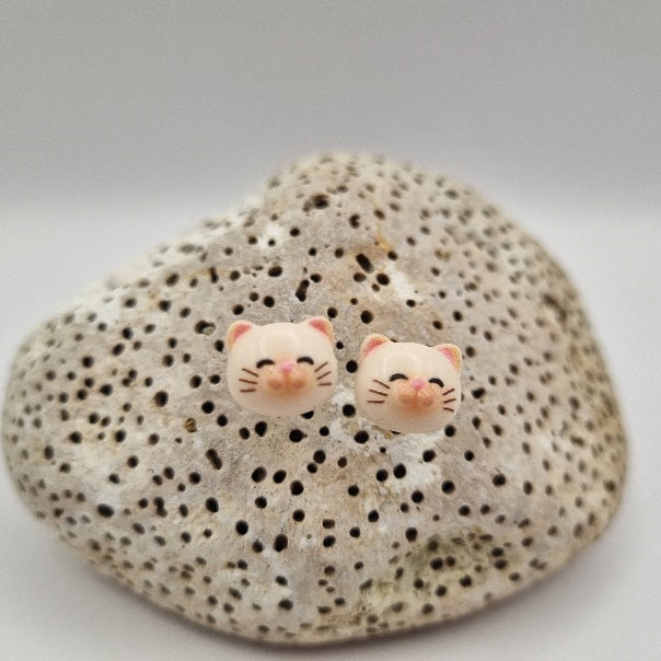 Pendientes de Botón Carita de Gatitos