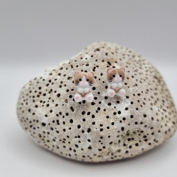 Pendientes de Botón Gatitos