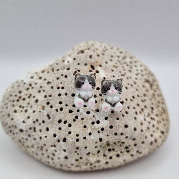 Pendientes de Botón Gatitos