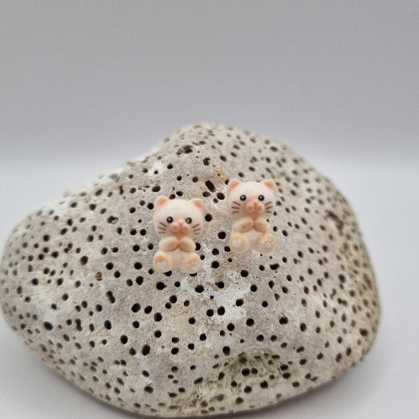 Pendientes de Botón Gatitos