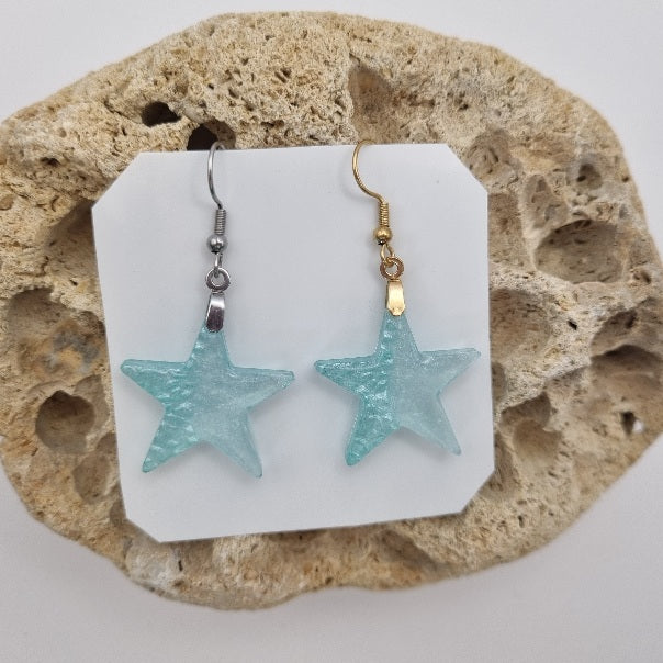 Pendientes Estrella Translúcidos, Diseños Únicos!
