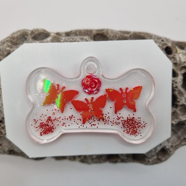 Colgantes ID con Mariposas para Mascotas. Personalizados, Diseños Únicos!