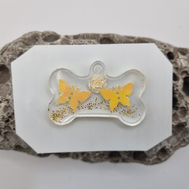 Colgantes ID con Mariposas para Mascotas. Personalizados, Diseños Únicos!