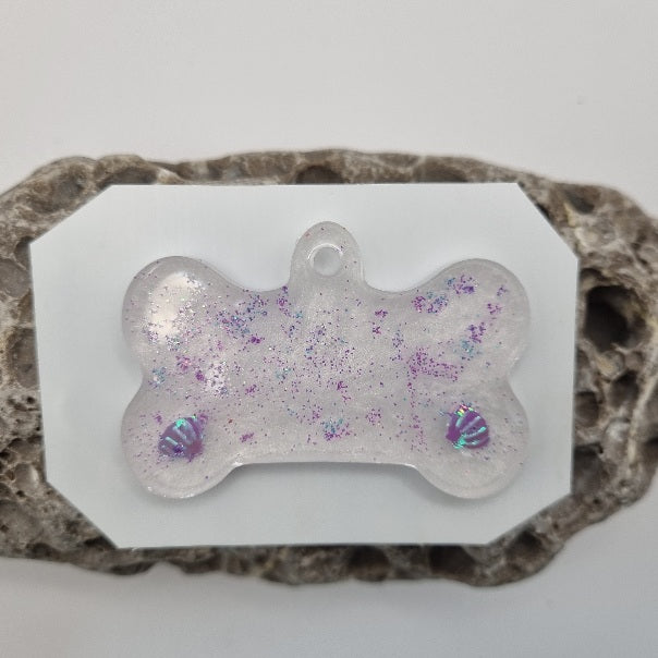 Colgantes ID Nacarados con Conchas para Mascotas. Personalizados, Diseños Únicos!