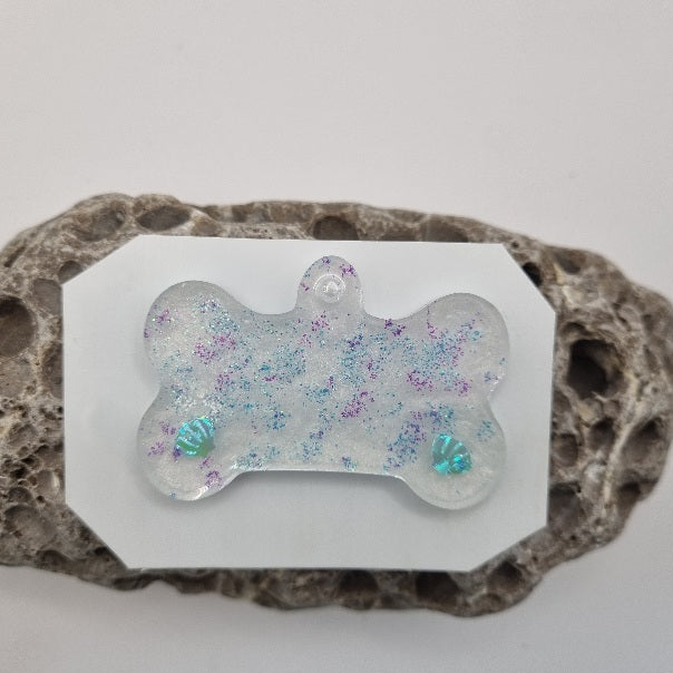 Colgantes ID Nacarados con Conchas para Mascotas. Personalizados, Diseños Únicos!