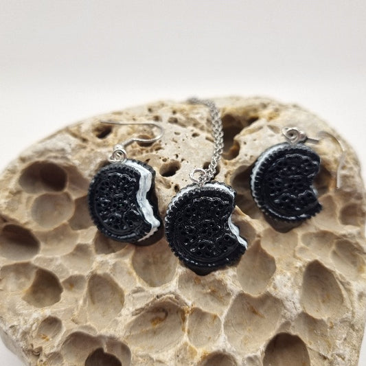 Pendientes y/o Collar Galleta Oreo