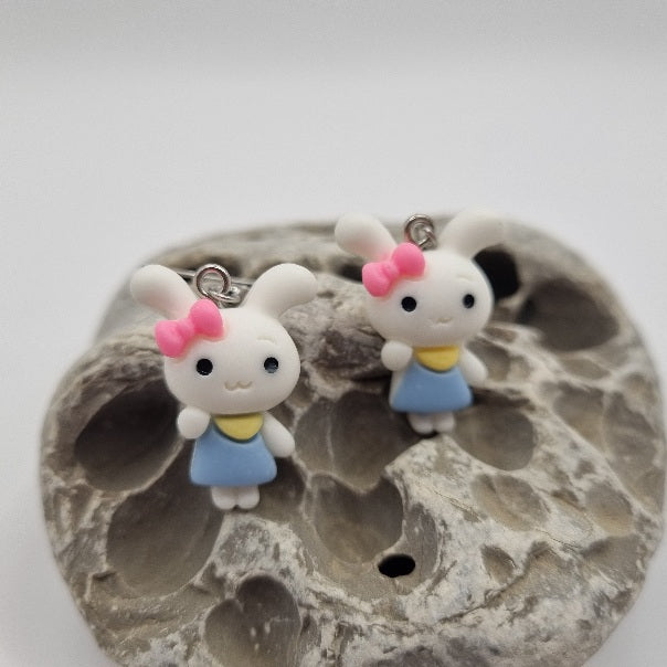 Pendientes Conejita de la Suerte en Colores Pastel