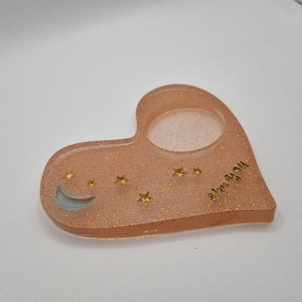 Porta Vela Corazón con Estrellas, Diseños Únicos!