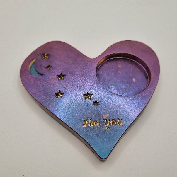 Porta Vela Corazón con Estrellas, Diseños Únicos!