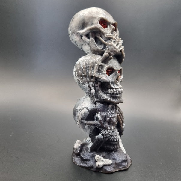 Escultura 3D de 3 Calaveras "Ver, Oir y Callar" Diseños Únicos!