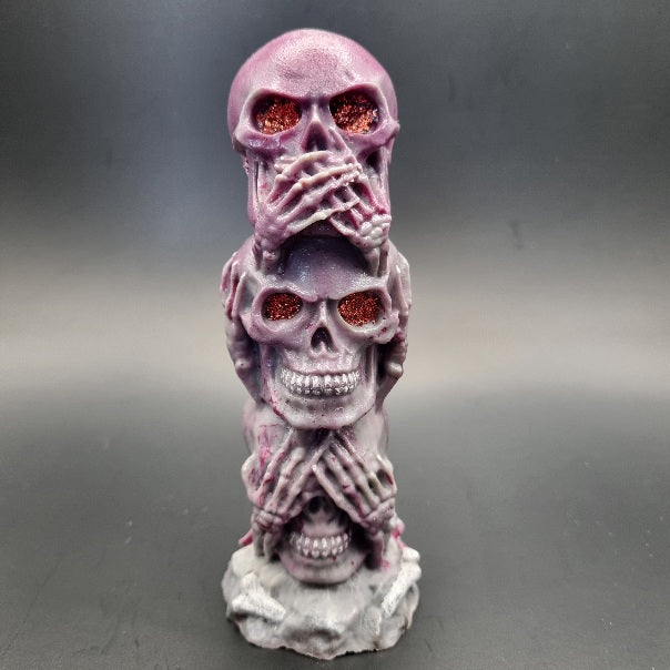 Escultura de 3 Calaveras "Ver, Oir y Callar" Diseños Únicos!