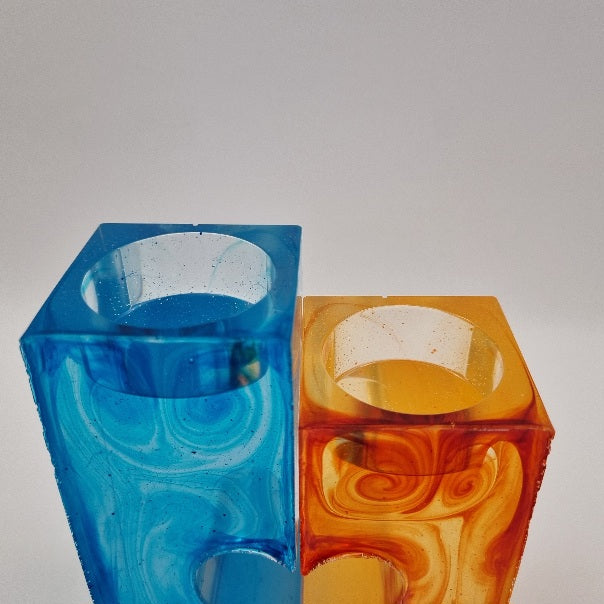 Pack 2 Porta Velas que Unidos Forman un Corazón, Diseños Únicos!