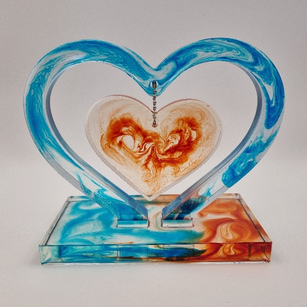 Escultura Pack 2 Corazones Personalizables, Diseños Únicos!