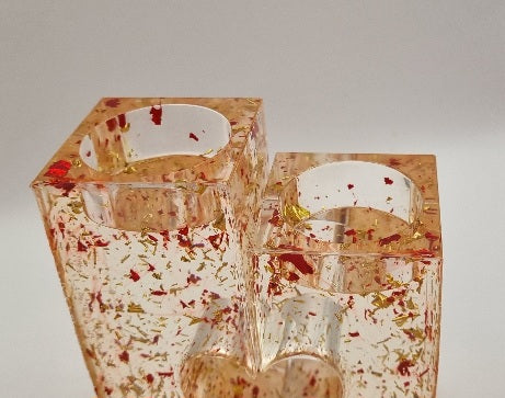 Pack 2 Porta Velas que Unidos Forman un Corazón, Diseños Únicos!