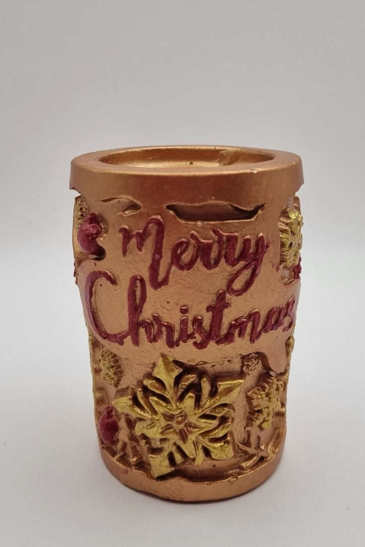 Figura Porta Vela Navideño de Escayola, Diseños Únicos!