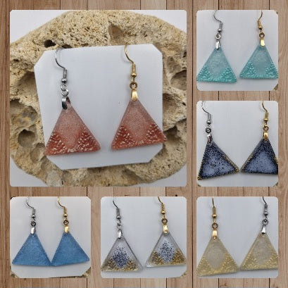 Pendientes Montaña Translúcidos, Diseños Únicos!