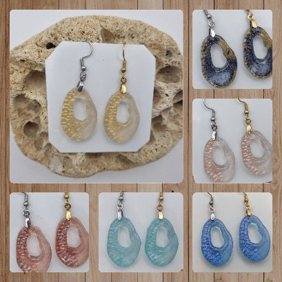Pendientes Abstractos Translúcidos, Diseños Únicos!