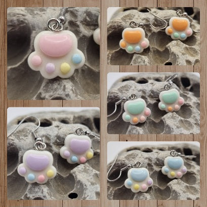 Pendientes Huella de Perro/Gato de la Suerte