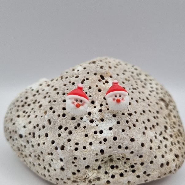 Acero Inoxidable Pendientes de Botón Navideños