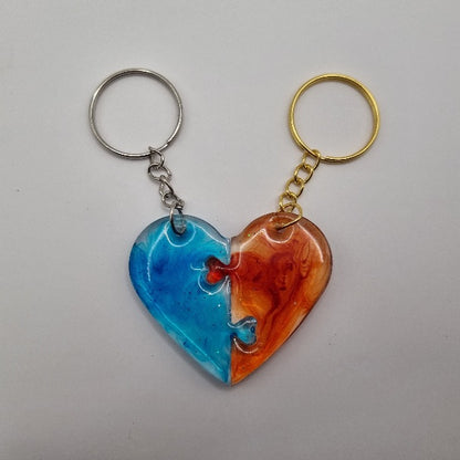 Pack 2 Llaveros que Unidos Forman un Corazón, Diseños Únicos!