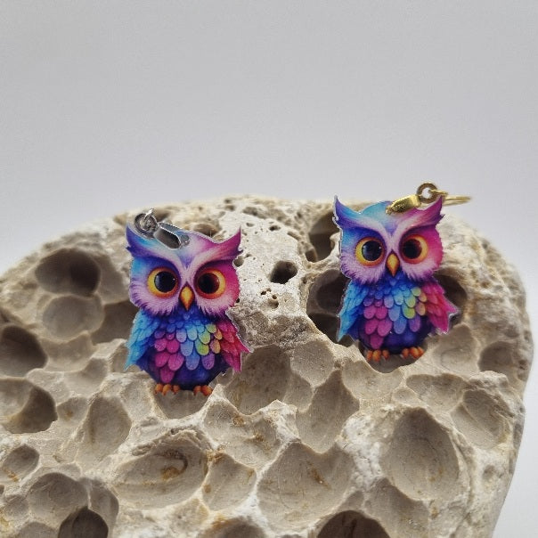 Acero Inoxidable Pendientes 2D Elefante de la Suerte