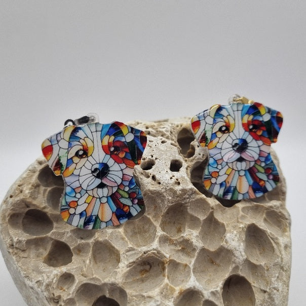 Acero Inoxidable Pendientes 2D en Mosaico