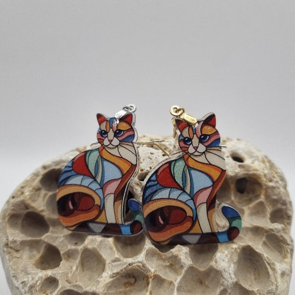 Acero Inoxidable Pendientes 2D en Mosaico