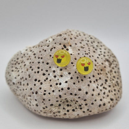 Acero Inoxidable Pendientes de Botón Emojis de la Suerte