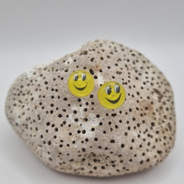 Acero Inoxidable Pendientes de Botón Emojis de la Suerte