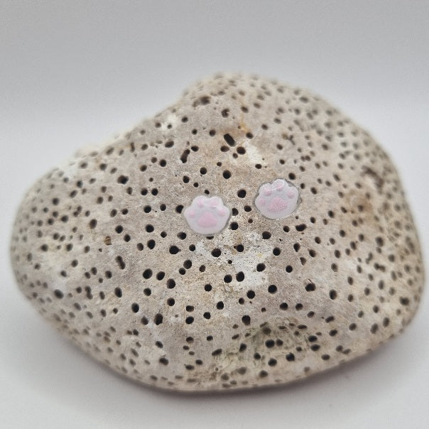 Acero Inoxidable Pack Pendientes de Botón Huellitas de la Suerte