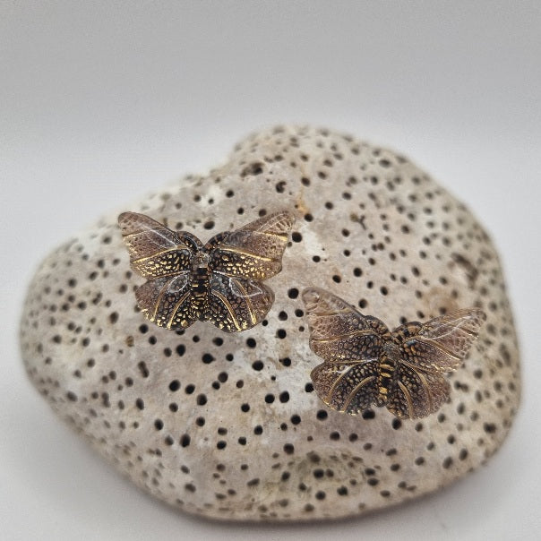 Acero Inoxidable Pendientes de Botón Mariposa Elegante, Varios Colores