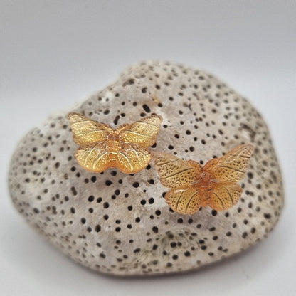 Acero Inoxidable Pendientes de Botón Mariposa Elegante, Varios Colores