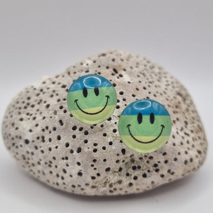 Acero Inoxidable Pendientes de Botón Emojis Caras