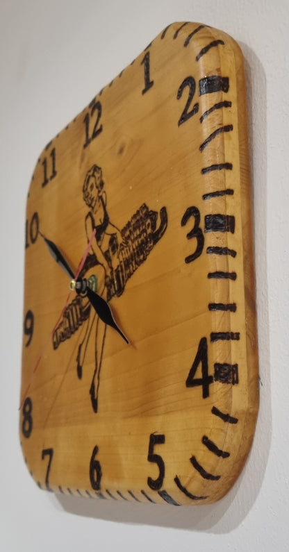 Cuadro con Reloj Marilyn Monroe en Madera Natural, Diseños Únicos!