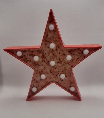 Estrella Decorativa Roja con Luz, Diseños Únicos!