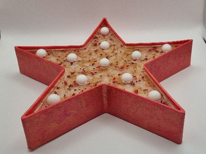 Estrella Decorativa Roja con Luz, Diseños Únicos!