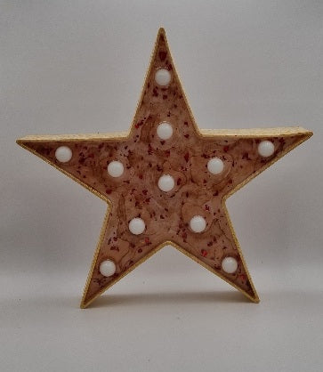 Estrella Decorativa Dorada con Luz, Diseños Únicos!