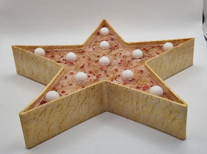 Estrella Decorativa Dorada con Luz, Diseños Únicos!