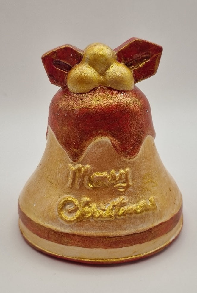 Figura 3D Campana Navideña de Escayola, Varios Colores. Diseños Únicos!