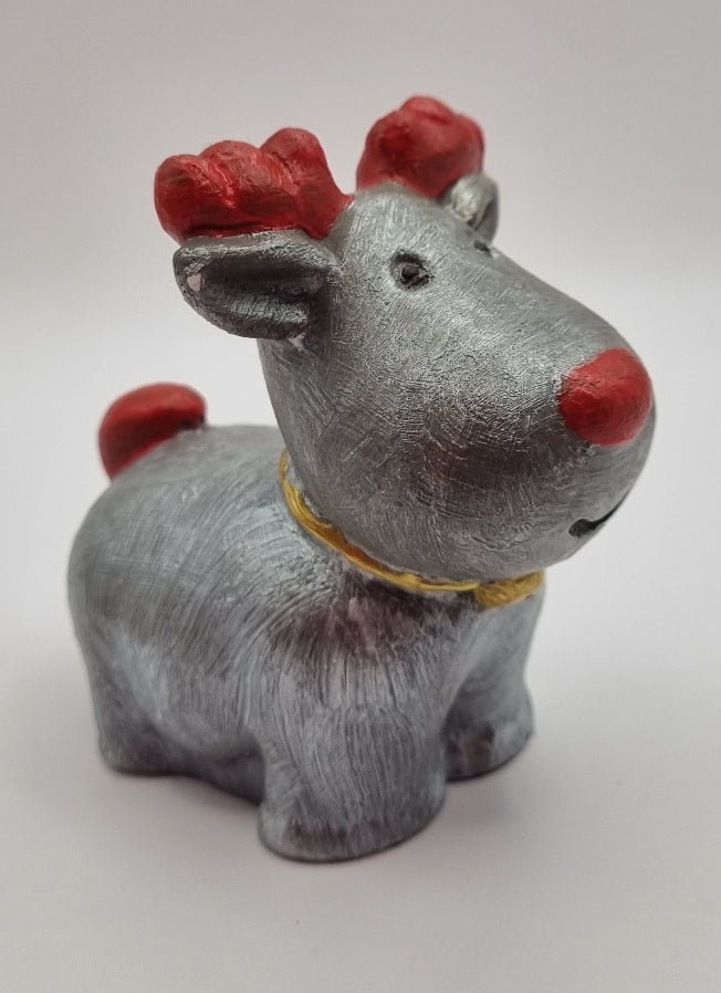 Figura 3D Reno de Escayola, Varios Colores. Diseños Únicos!
