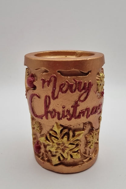 Figura Porta Vela Navideño de Escayola, Diseños Únicos!