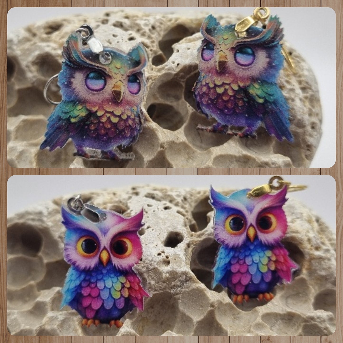 Acero Inoxidable Pendientes 2D Elefante de la Suerte