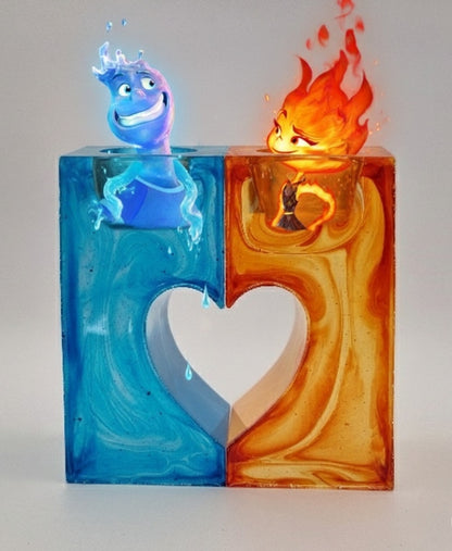 Pack 2 Porta Velas que Unidos Forman un Corazón, Diseños Únicos!