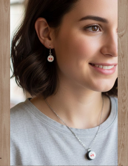 Plata de Ley Pendientes y/o Collar Sushi