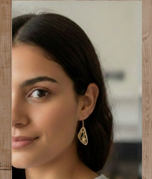 Acero Inoxidable Pendientes Alas de Mariposa de la Suerte, Varios Colores. Diseños Únicos!