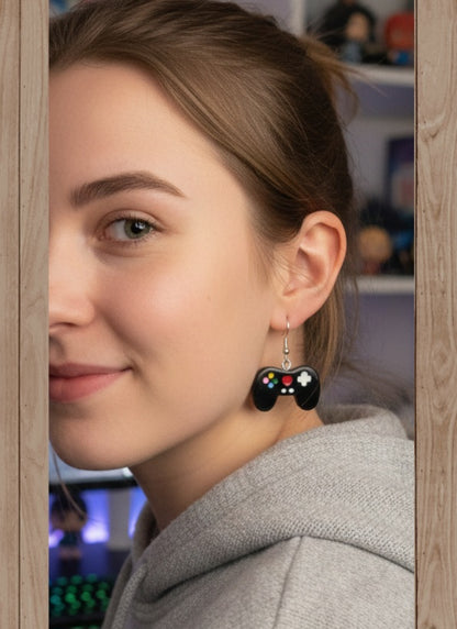 Plata de Ley Pendientes Mando de la Playstation. Varios Colores