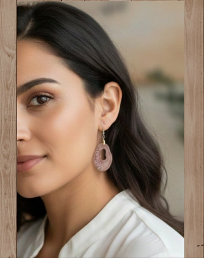 Acero Inoxidable Pendientes Abstractos Translúcidos, Varios Colores. Diseños Únicos!