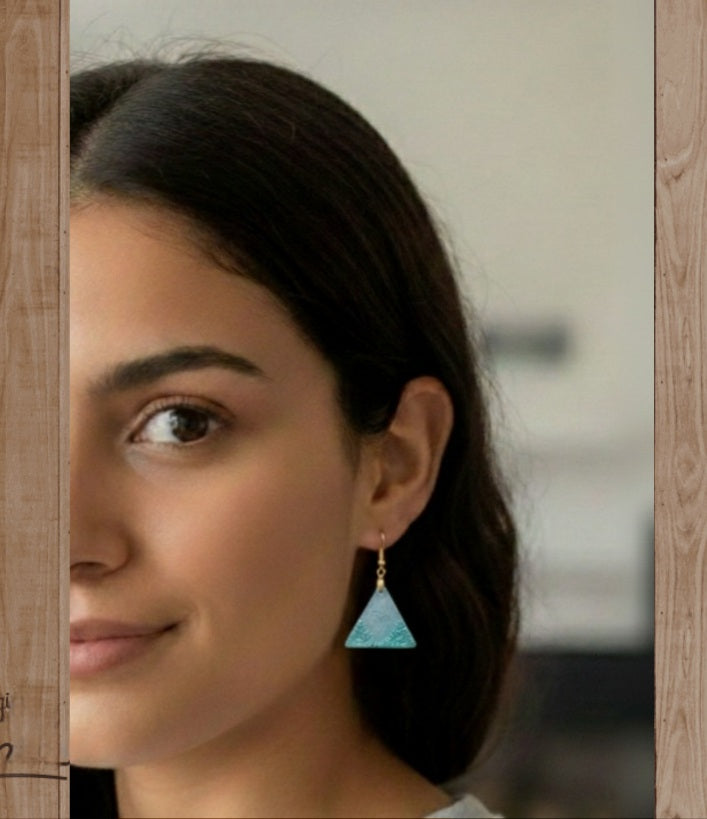 Acero Inoxidable Pendientes Montaña Translúcidos, Varios Colores. Diseños Únicos!